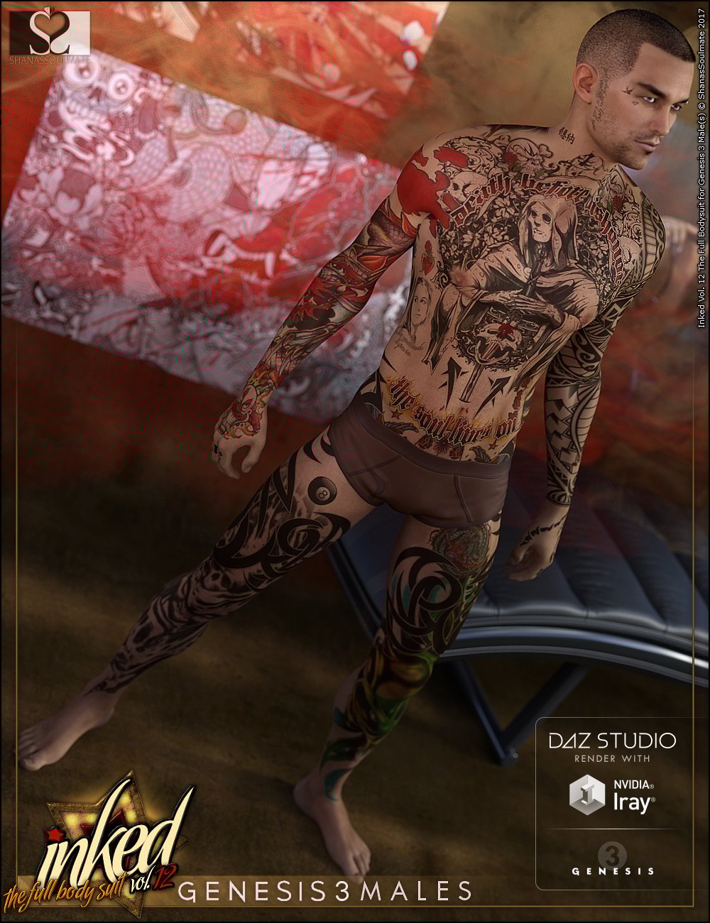 图片[1]-[daz服装] Inked Vol 12 Genesis 3男款连体衣-DAZ爱好者