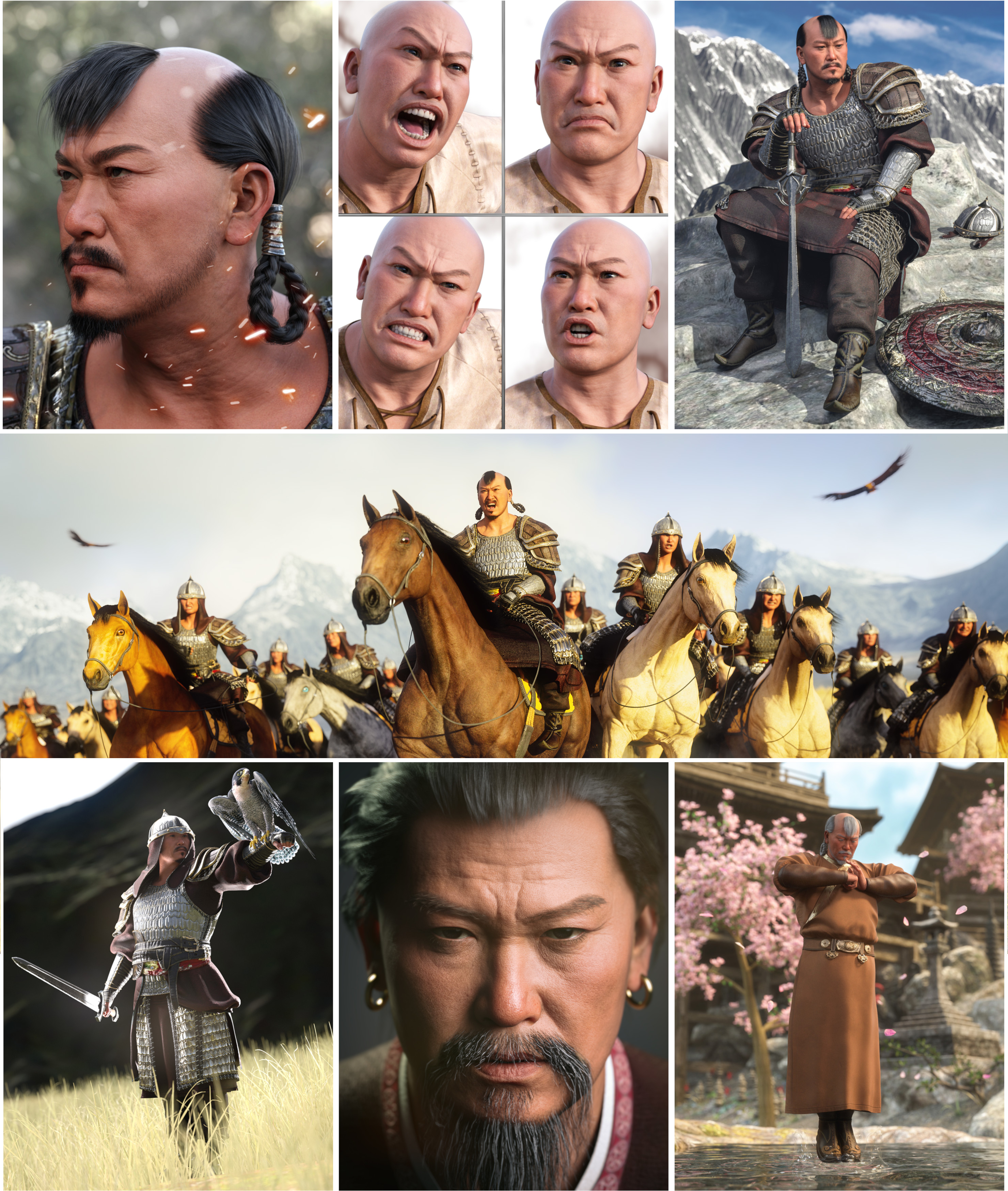 图片[1]-[daz合集] 成吉思汗9高清征服者捆绑包-DAZ爱好者