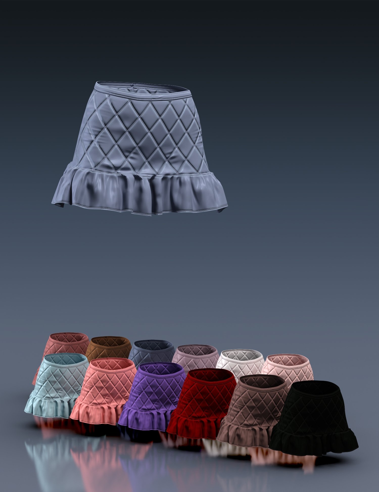 图片[1]-[daz服装] 我的小皮衣裙Genesis 8和8.1女性-DAZ爱好者