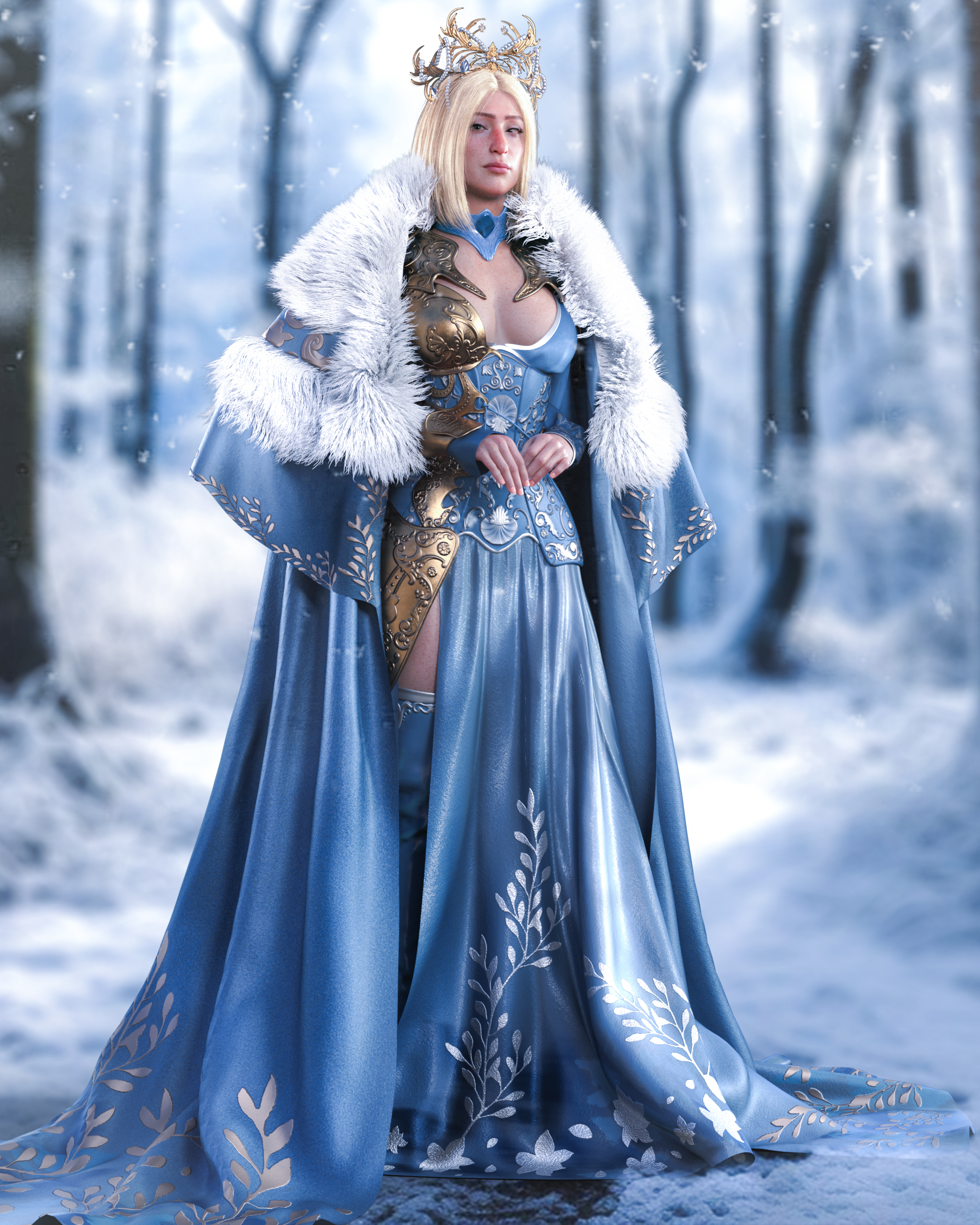 图片[1]-[daz合集] Snow Queen 9 HD Pro捆绑包-DAZ爱好者
