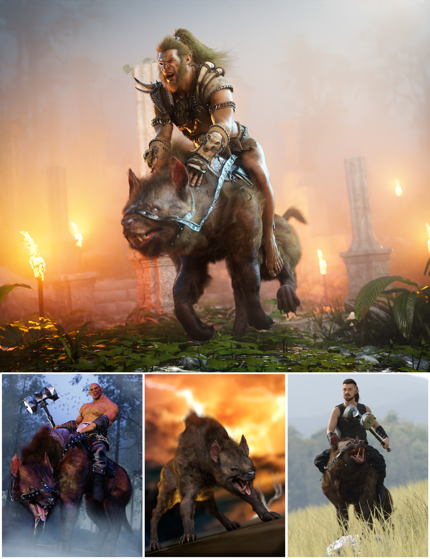 图片[1]-[daz合集] Varg for Daz Dog 8捆绑包-DAZ爱好者