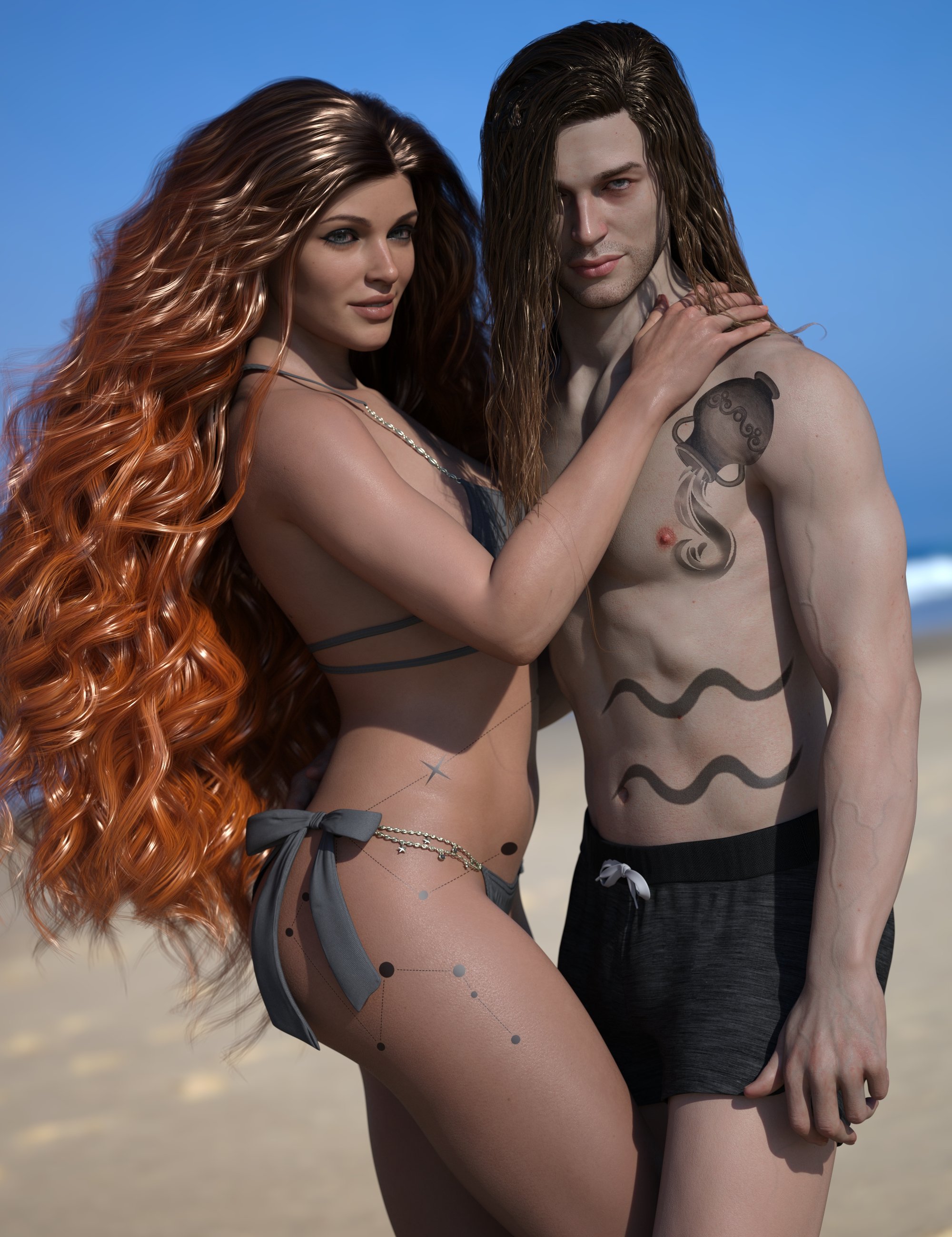 图片[1]-[daz角色] 宝瓶座创世纪纹身8.1-DAZ爱好者