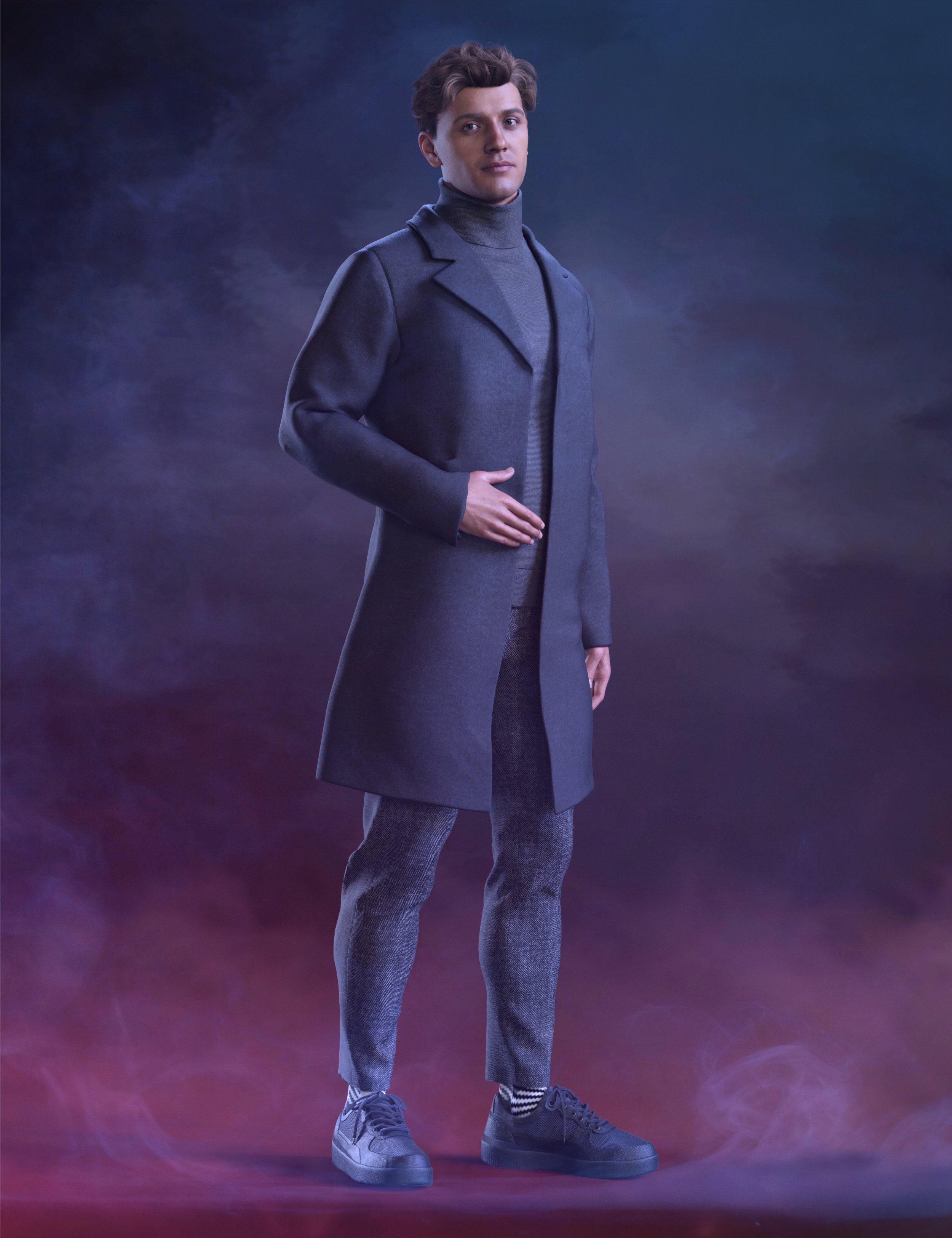 图片[1]-[daz服装] dForce KuJ Genesis 9时尚外套套装-DAZ爱好者