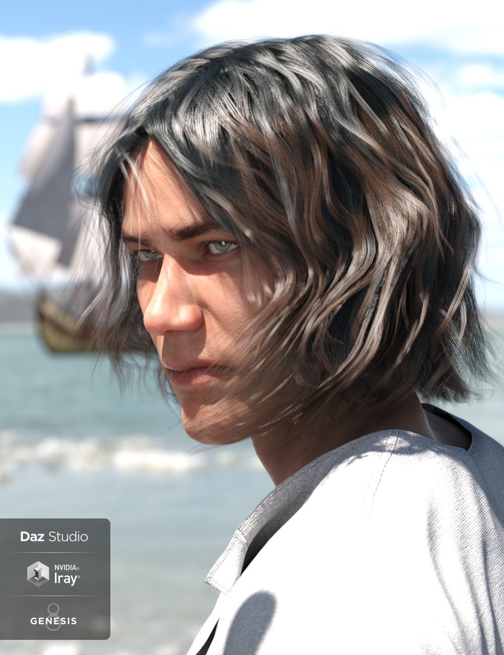 图片[1]-[daz发型] 创世纪3和8号男性甲板手发（s）-DAZ爱好者