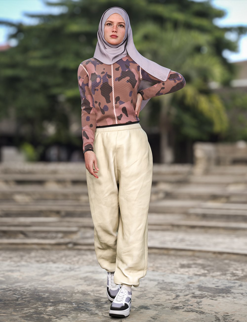 图片[1]-[daz服装] dForce Genesis 9休闲Hijab套装-DAZ爱好者
