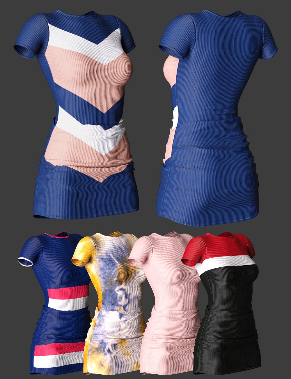 图片[1]-[daz服装] Genesis 8和8.1女性休闲装dForce连衣裙-DAZ爱好者