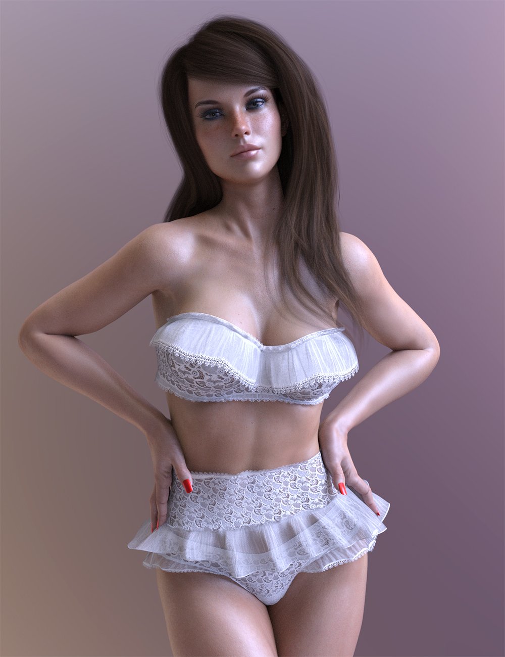 图片[1]-[daz服装] dForce X-Fashion Genesis 8和8.1女式激情蕾丝内衣套装-DAZ爱好者