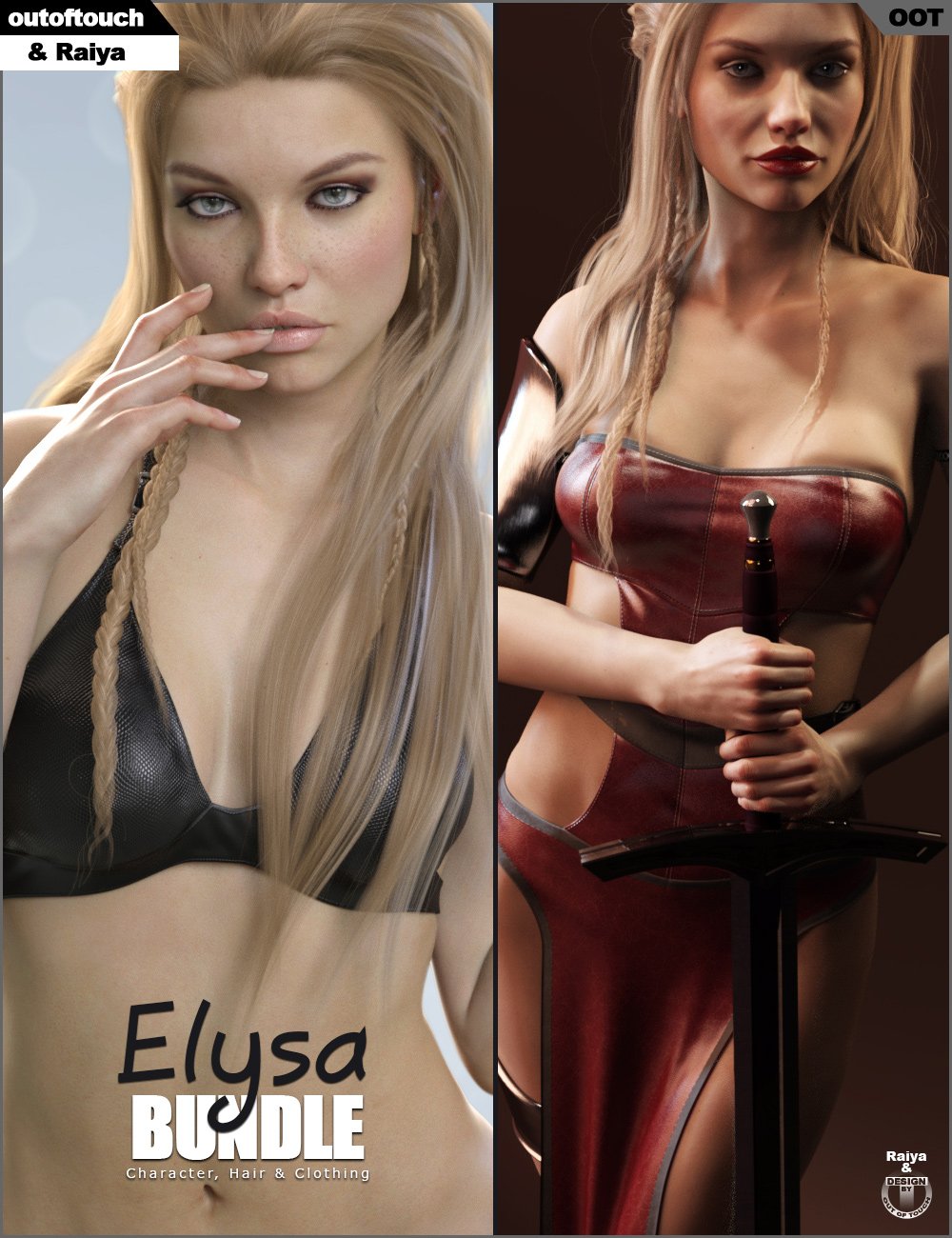图片[1]-[daz合集] Elysa角色，头发和衣服束-DAZ爱好者