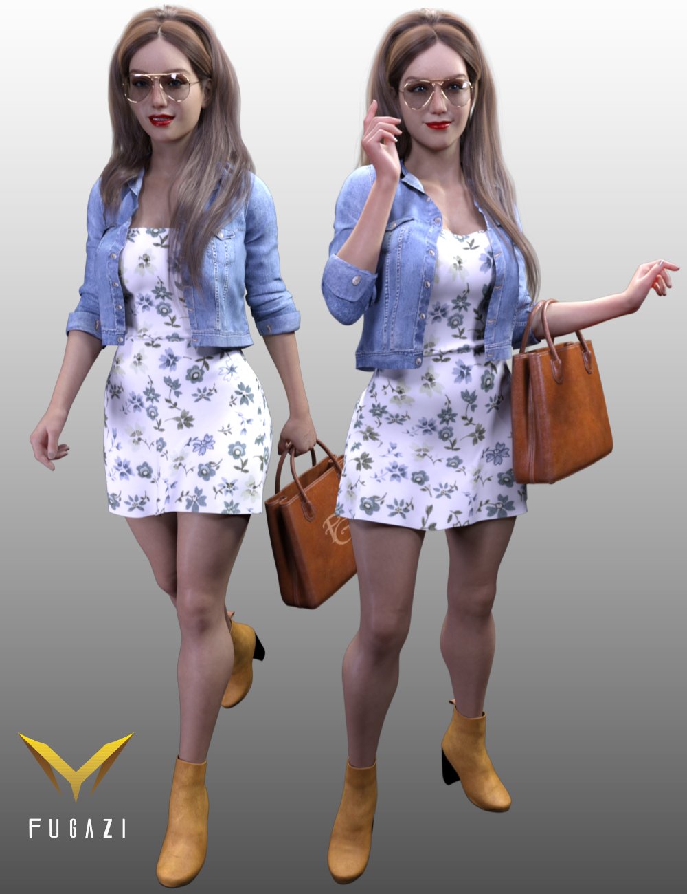图片[1]-[daz服装] FG Genesis 8女性夏季套装-DAZ爱好者
