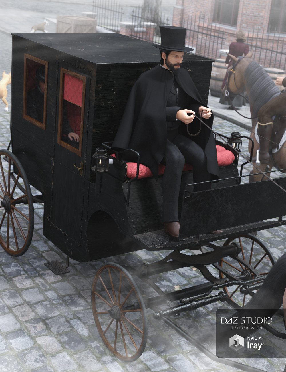 图片[1]-[daz载具] Daz Horse 2的马车-DAZ爱好者