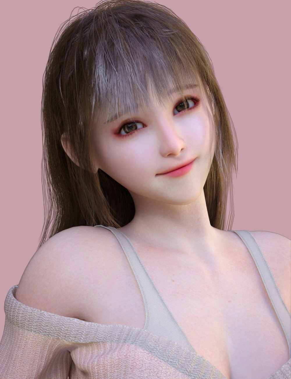 图片[1]-[daz发型] HS dForce Licy Hair for Genesis 9 and 8.1-DAZ爱好者