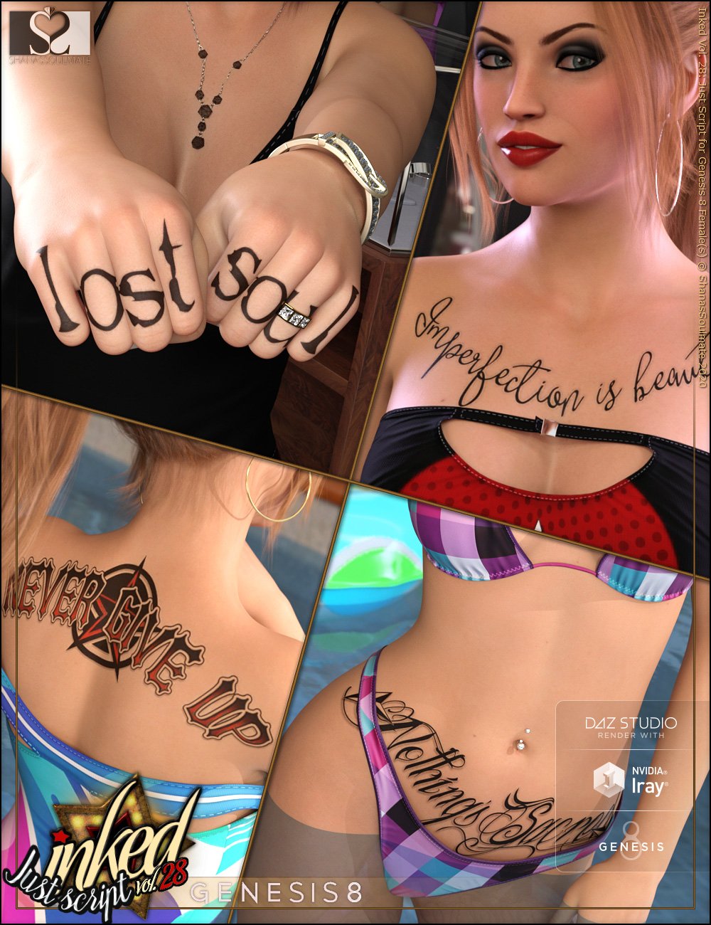 图片[1]-[daz服装] Inked Vol 28 Just Script for Genesis 8 Females-DAZ爱好者