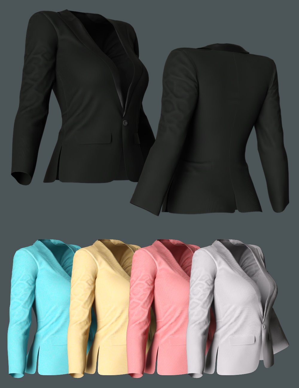 图片[1]-[daz服装] 适用于Genesis 8和8.1女性的MDU dForce Blazer-DAZ爱好者
