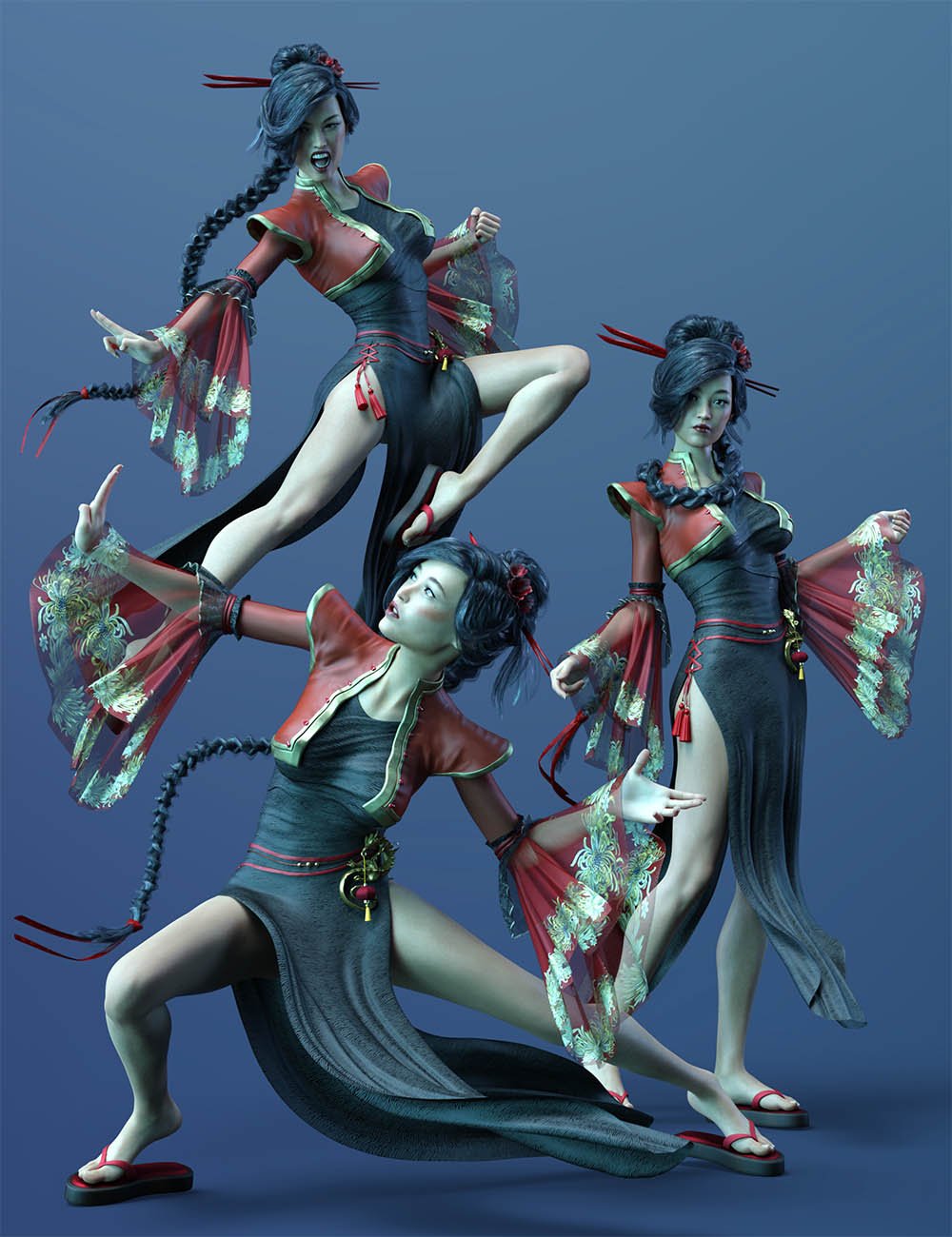 图片[1]-[daz姿势] 范玲与创世纪8号女性的姿势与表情-DAZ爱好者