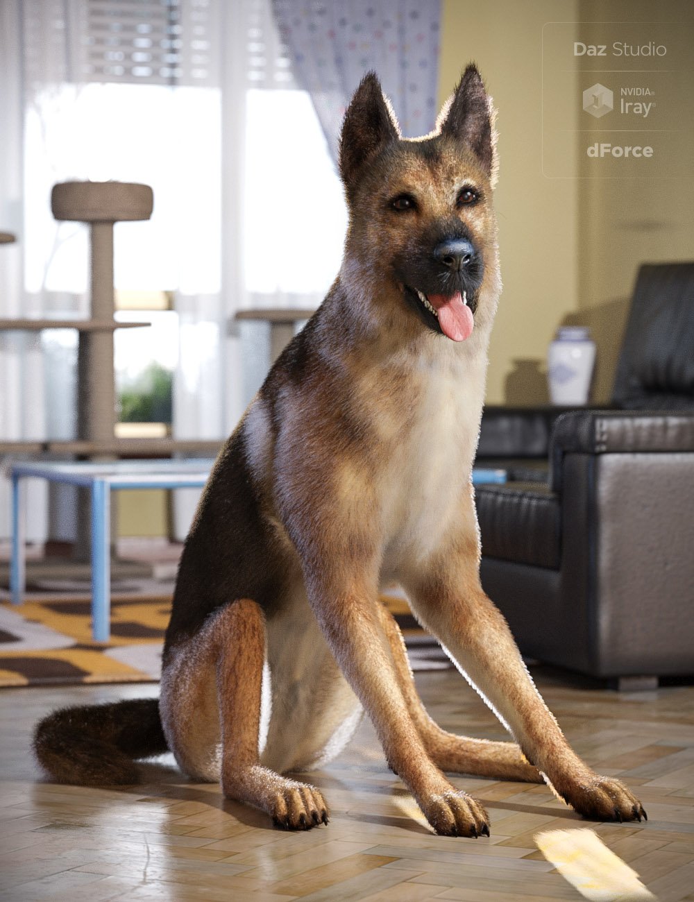 图片[1]-[daz角色] 德国牧羊犬Daz Dog 8-DAZ爱好者