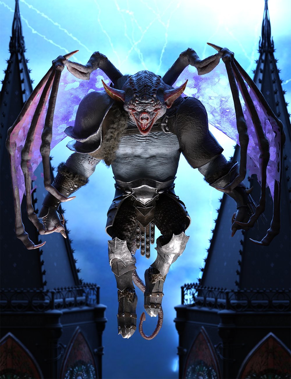 图片[1]-[daz姿势] 石像守护者姿势为Gargoyle HD-DAZ爱好者