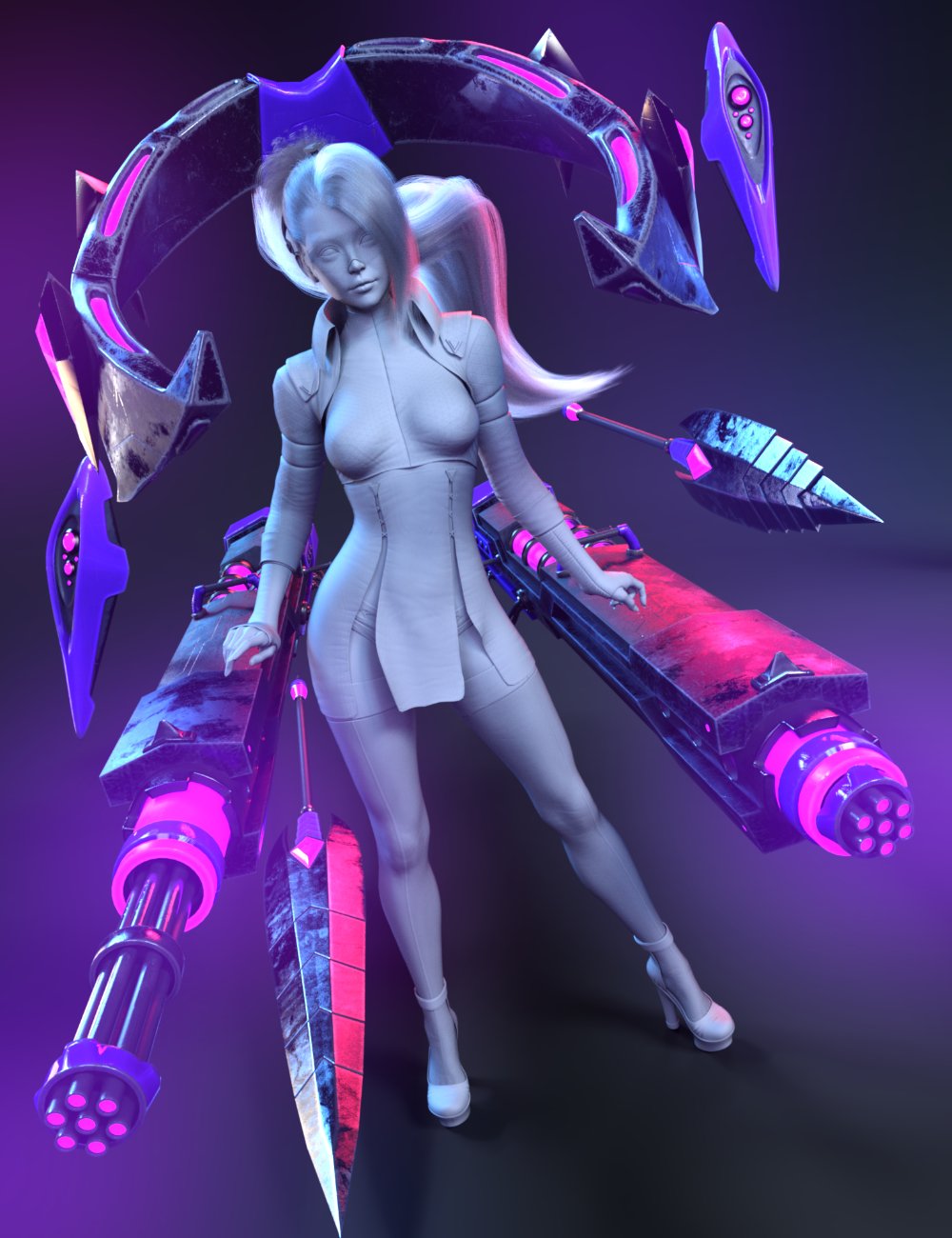 图片[1]-[daz道具] Tenebris武器集创世纪8.1女性-DAZ爱好者