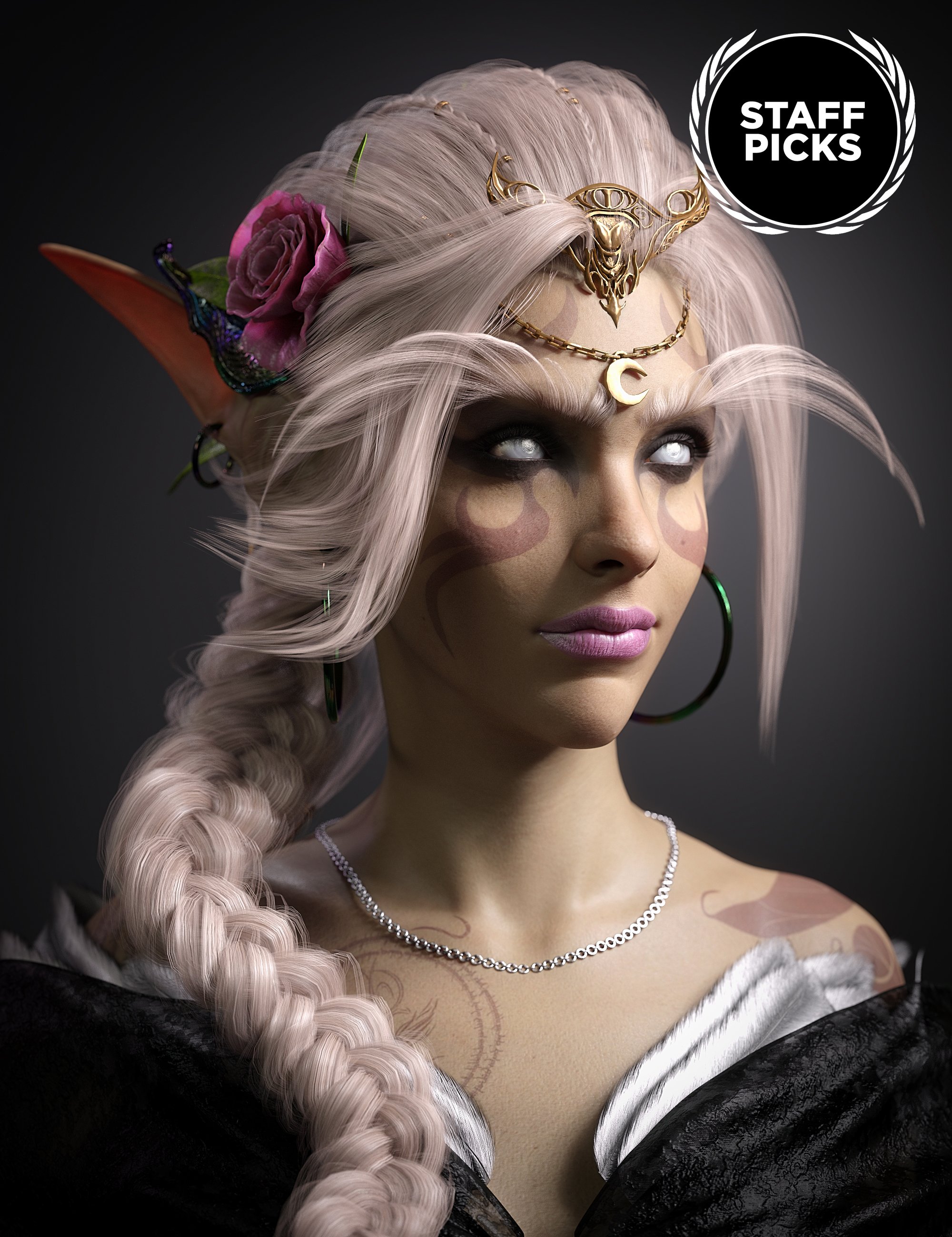 图片[1]-[daz角色] 白色女祭司8.1高清-DAZ爱好者