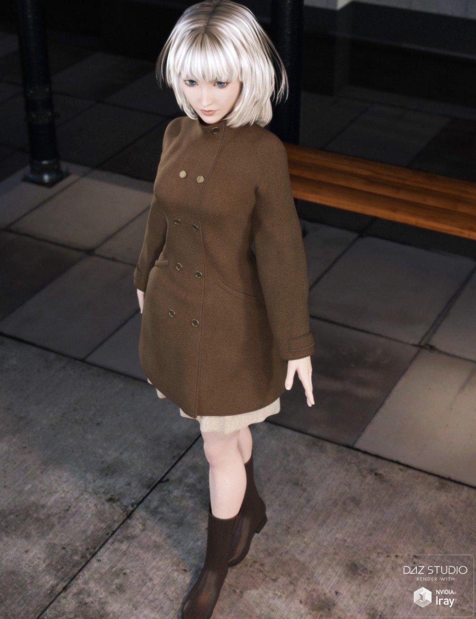 图片[1]-[daz服装] 创世纪3女性a字风格套装-DAZ爱好者