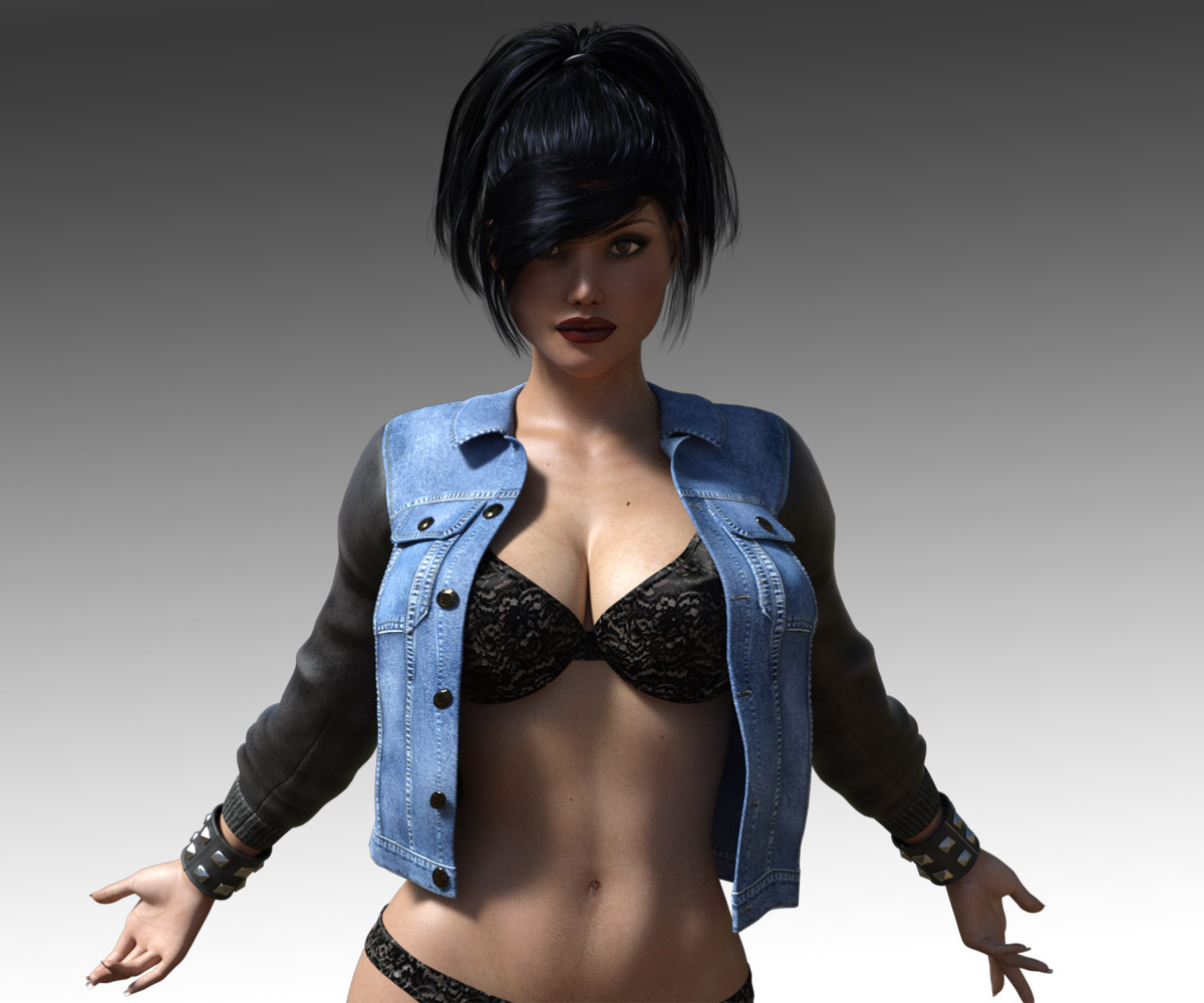 图片[1]-[daz服装] 牛仔和皮夹克创世纪3女性-DAZ爱好者