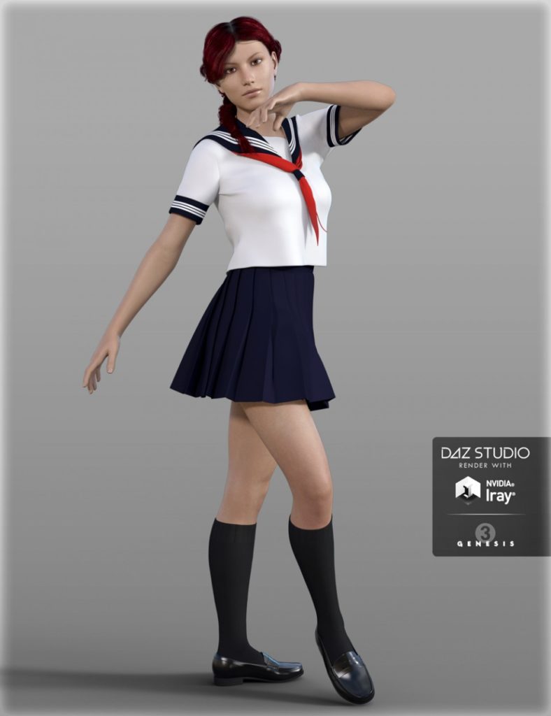 图片[1]-[daz服装] H&C创世纪3女性日本校服-DAZ爱好者
