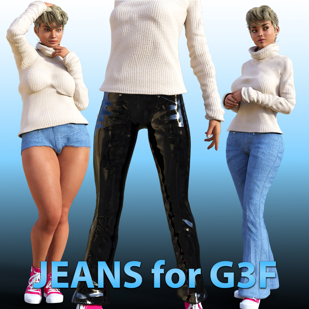 图片[1]-[daz服装] G3女性牛仔裤-DAZ爱好者