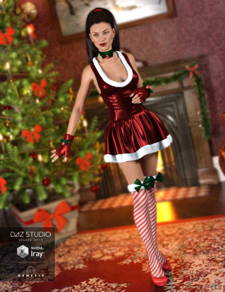 图片[1]-[daz服装] 创世纪3女套装Santa Honey-DAZ爱好者
