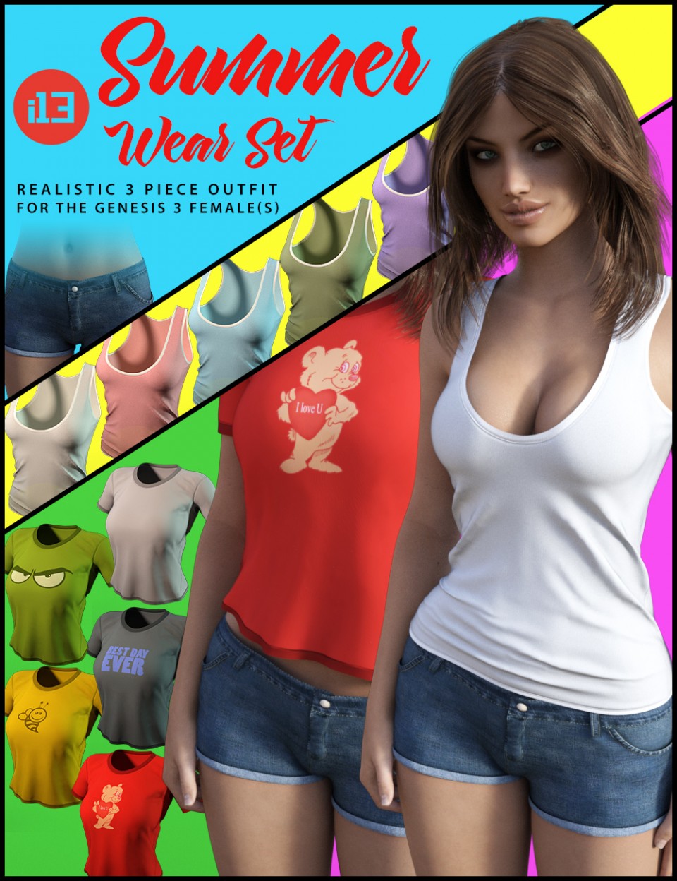 图片[1]-[daz服装] i13创世纪3女性夏装套装-DAZ爱好者