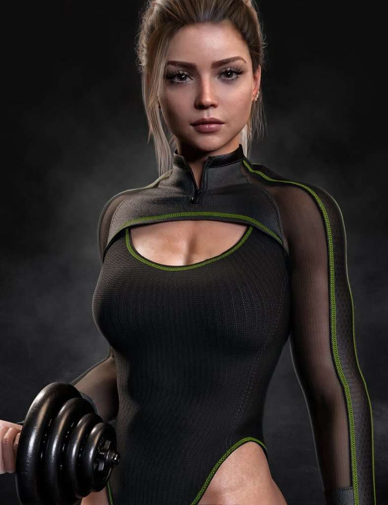 [daz服装] AJC Aero Fitness Outfit for Genesis 8 and 8.1 females-DAZ爱好者