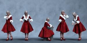 图片[4]-[daz姿势] Mrs. Claus Poses for Genesis 9-DAZ爱好者