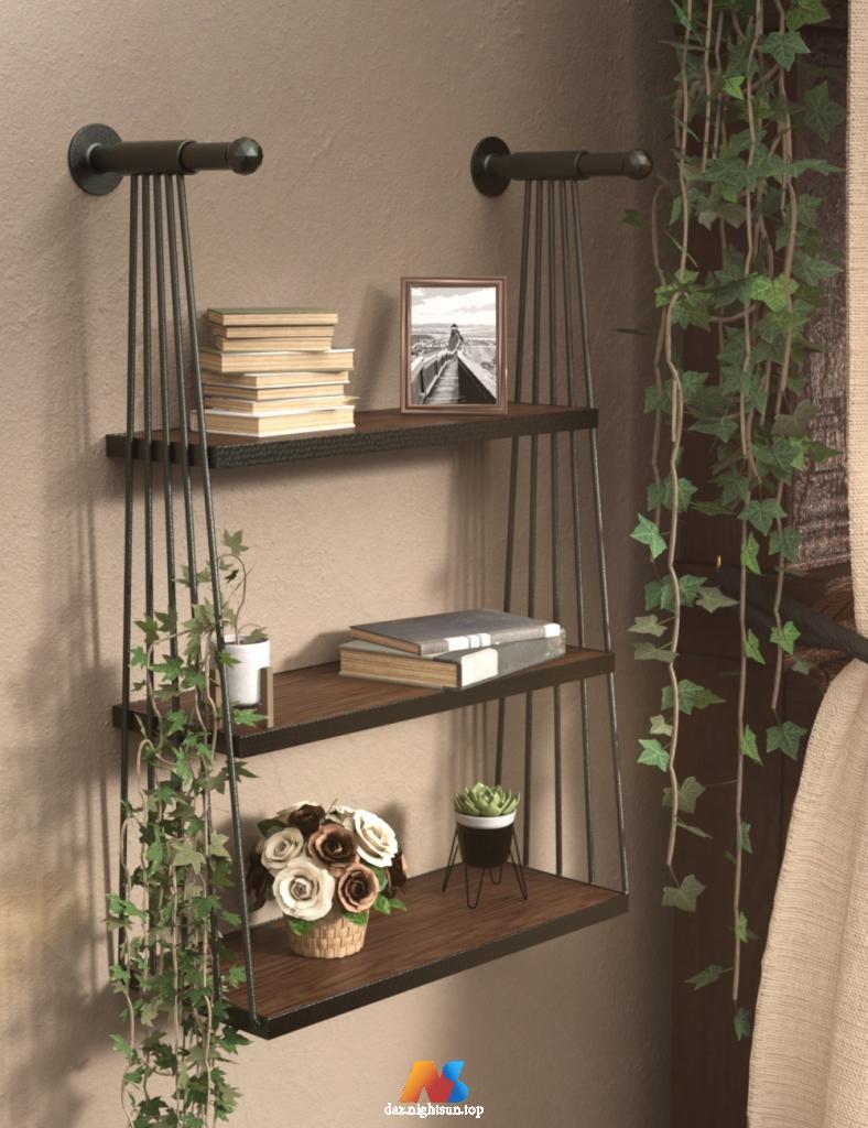 [daz装饰]Modern Shelving Units