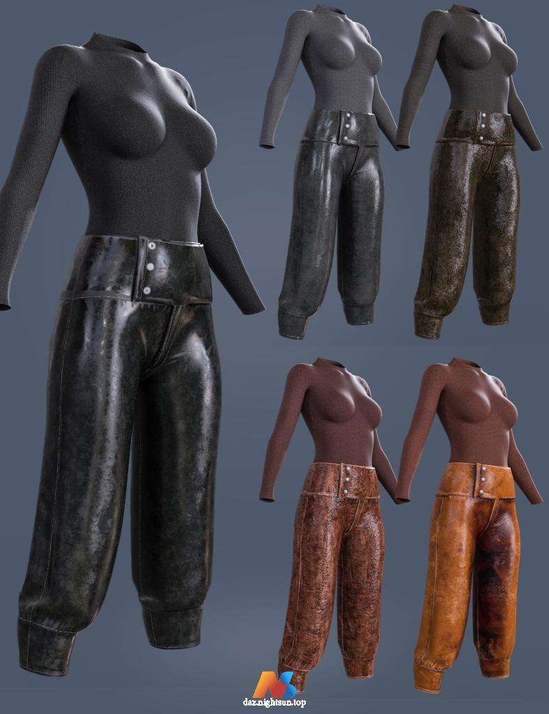 [daz服装] Halloween Plague Doctor dForce Pant and Tight for Genesis 8 and 8.1 Females
