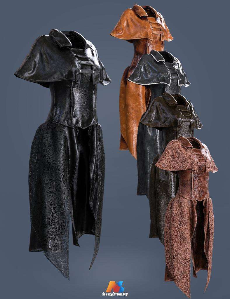 [daz服装] Halloween Plague Doctor dForce Dress and Cloak for Genesis 8 and 8.1 Females