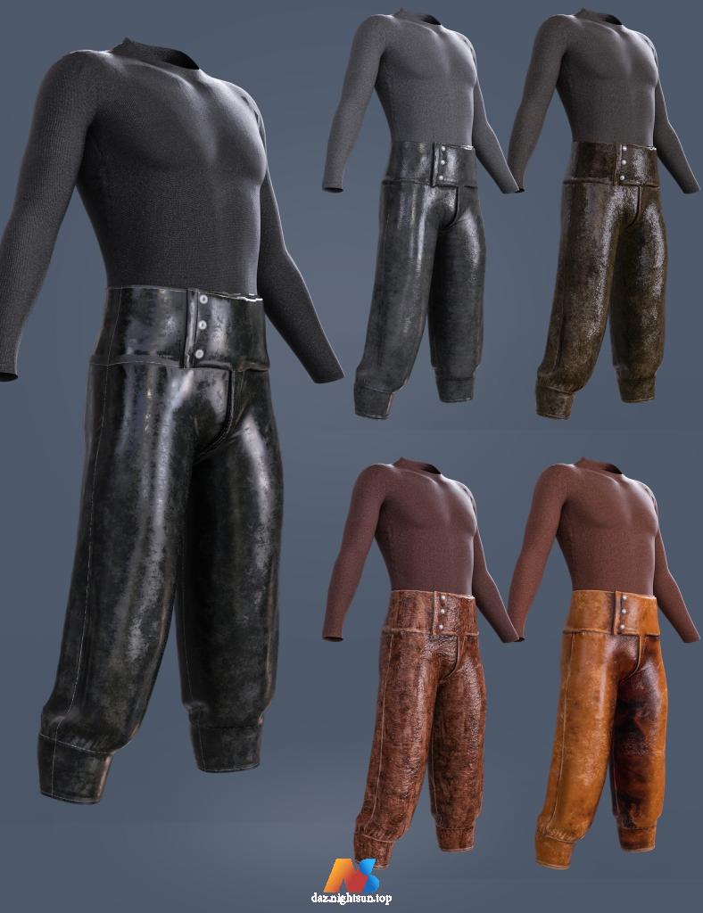 [daz服装] Halloween Plague Doctor dForce Pant and Tight for Genesis 8 and 8.1 Males