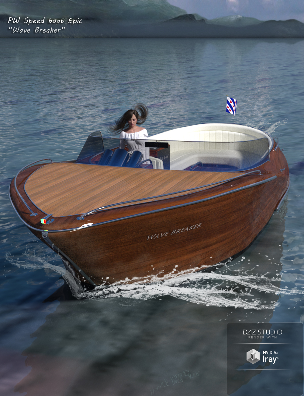 [daz载具] PW Speed Boat Epic “Wave Breaker”-DAZ爱好者