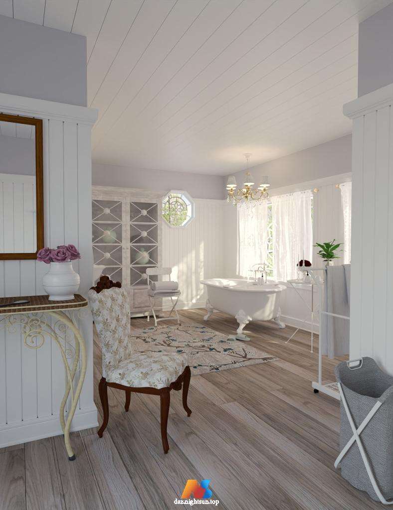 [daz场景] Rustic Chic Bathroom