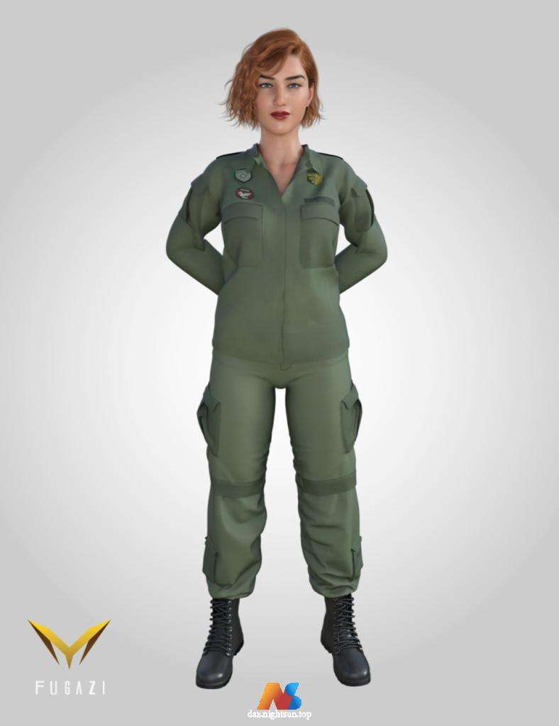 [daz服装] FG Military Outfit for Genesis 8.1 Female