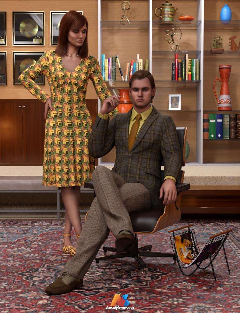 [daz姿势] Poses for Retro Living Room for Jacqueline 8.1 and Michael 8.1详细信息