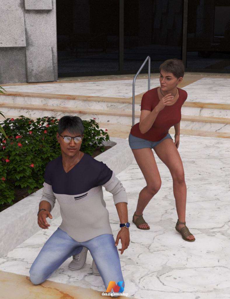 [daz姿势] Simply Crouching Poses for Genesis 8 and 8.1 Male and Female