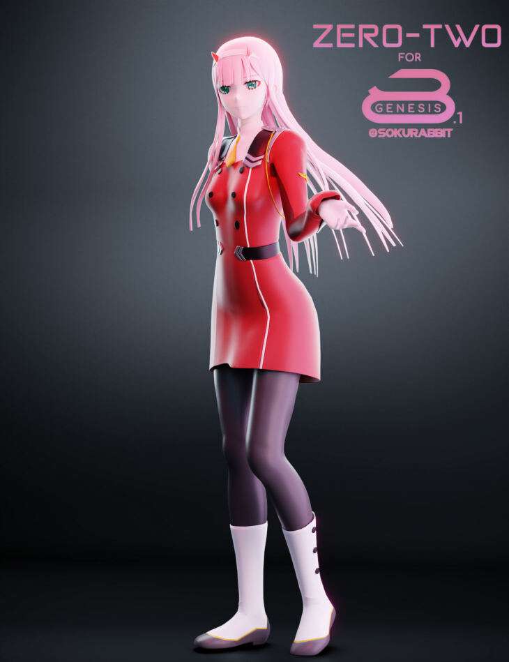 [daz角色] Zero Two For Genesis 8 And 8.1 Female Gold Edition