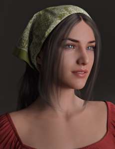 [daz发型] Summer Scarf Hair for Genesis 8 Female-DAZ爱好者
