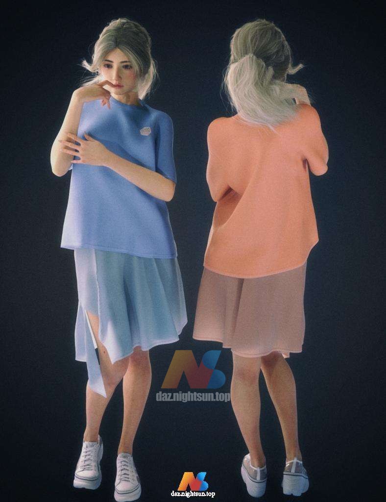 图片[4]-[daz服装] KuJ dForce Korean Casual Style Outfit for Genesis 8 and 8.1 Females-DAZ爱好者