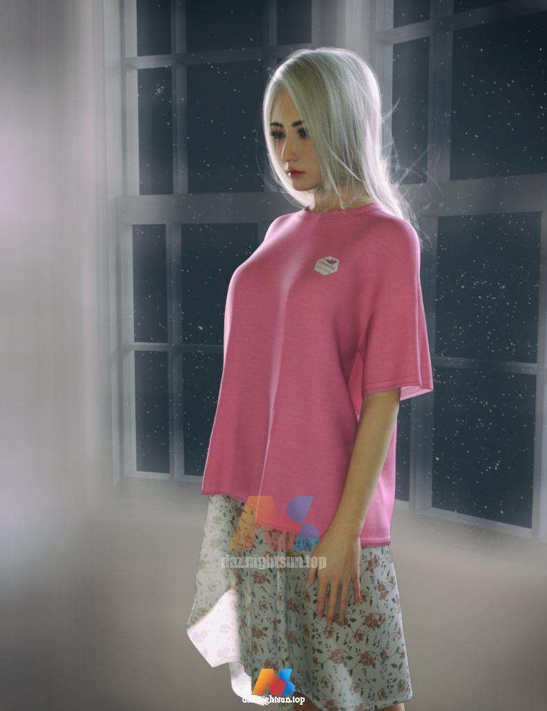 [daz服装] KuJ dForce Korean Casual Style Outfit for Genesis 8 and 8.1 Females