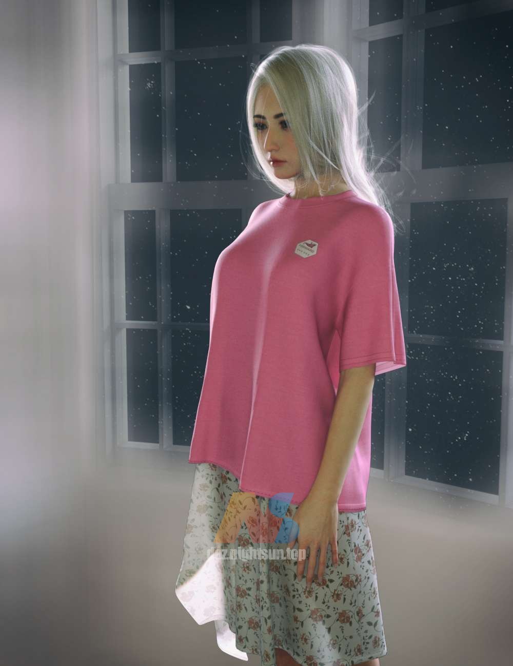 [daz服装] KuJ dForce Korean Casual Style Outfit for Genesis 8 and 8.1 Females-DAZ爱好者