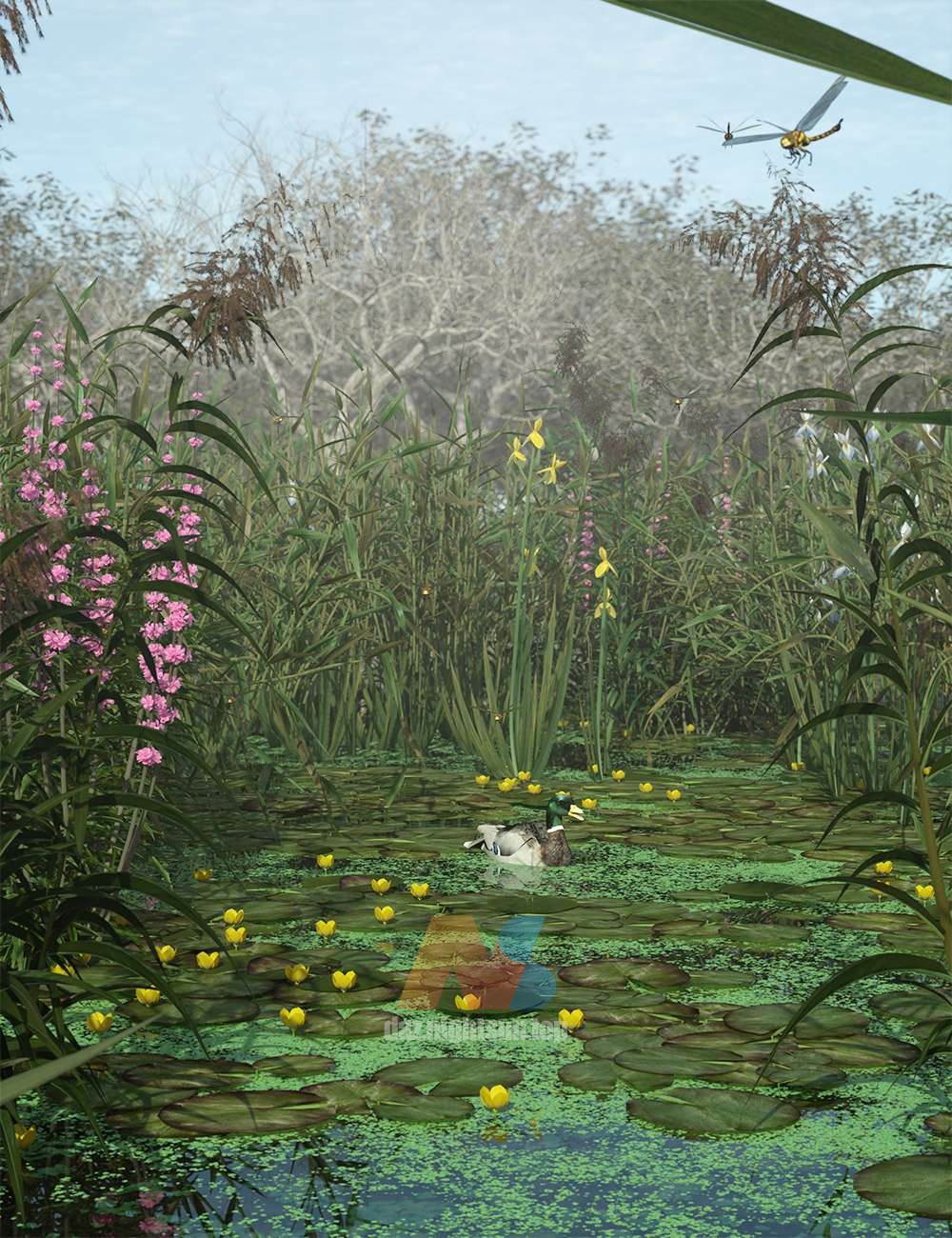 [daz环境] Wetlands Low Res Plants for Vol 2 – Flowering Plants-DAZ爱好者