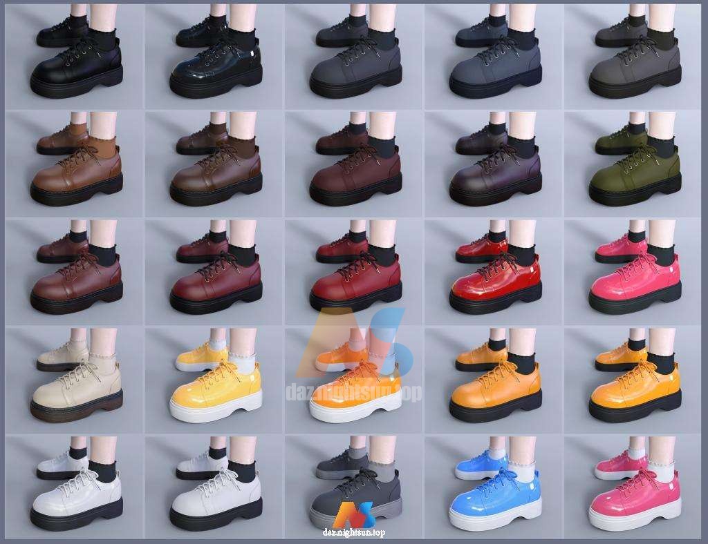 图片[3]-[daz服装] SU Round Toe Shoes for Genesis 8 and 8.1 Females-DAZ爱好者