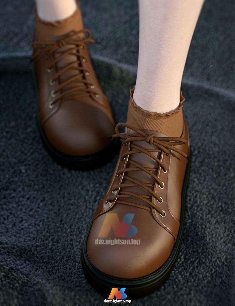 [daz服装] SU Round Toe Shoes for Genesis 8 and 8.1 Females