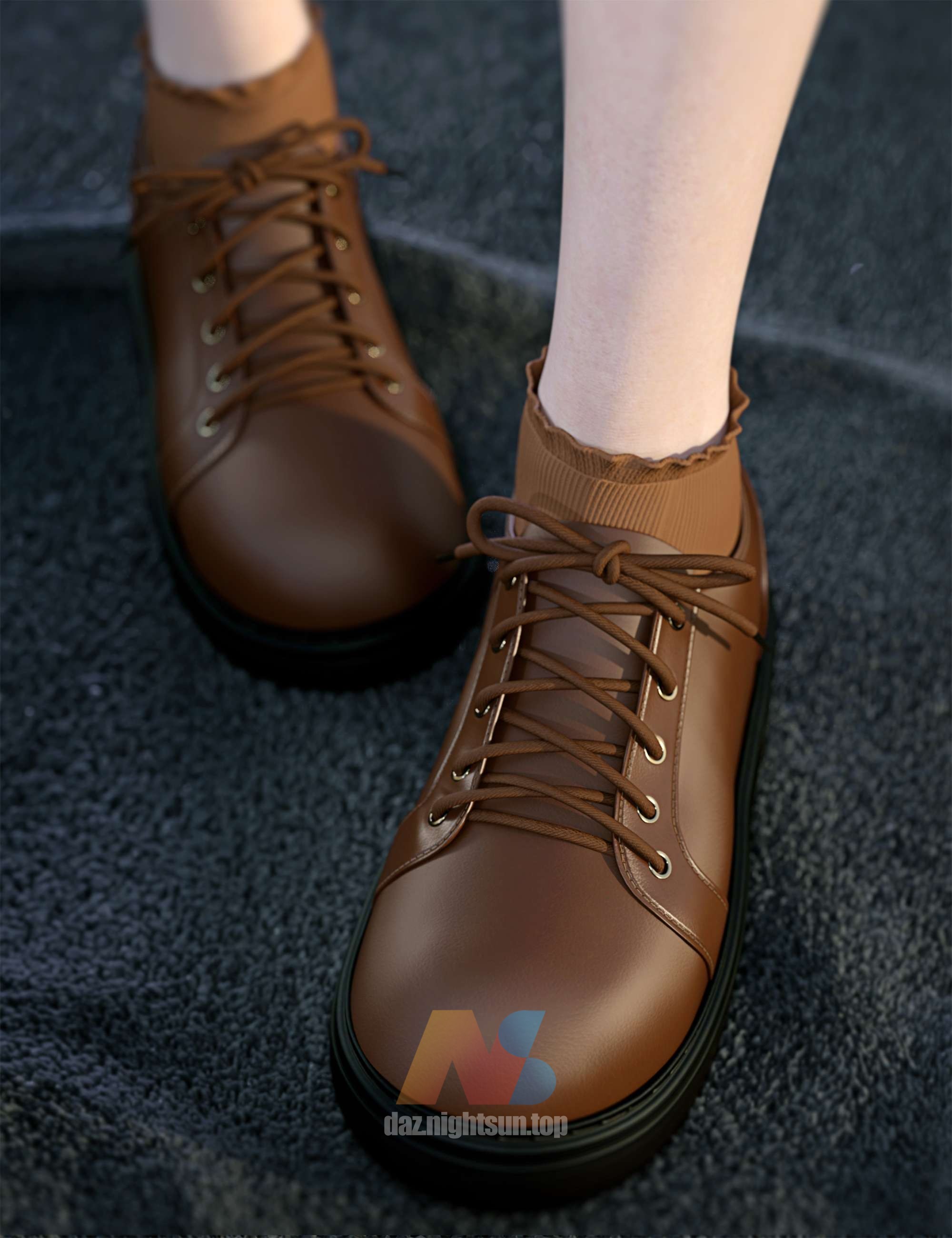 [daz服装] SU Round Toe Shoes for Genesis 8 and 8.1 Females-DAZ爱好者