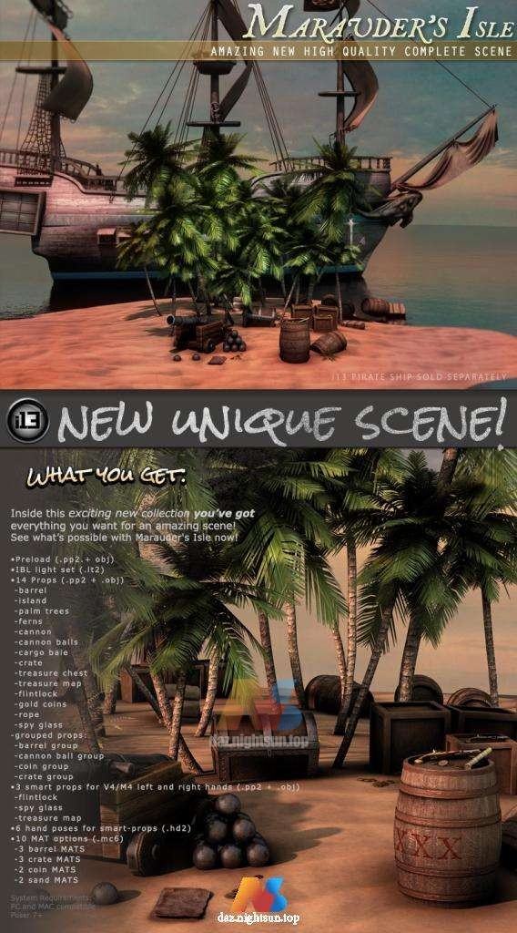 [daz道具] i13 Marauder's Isle