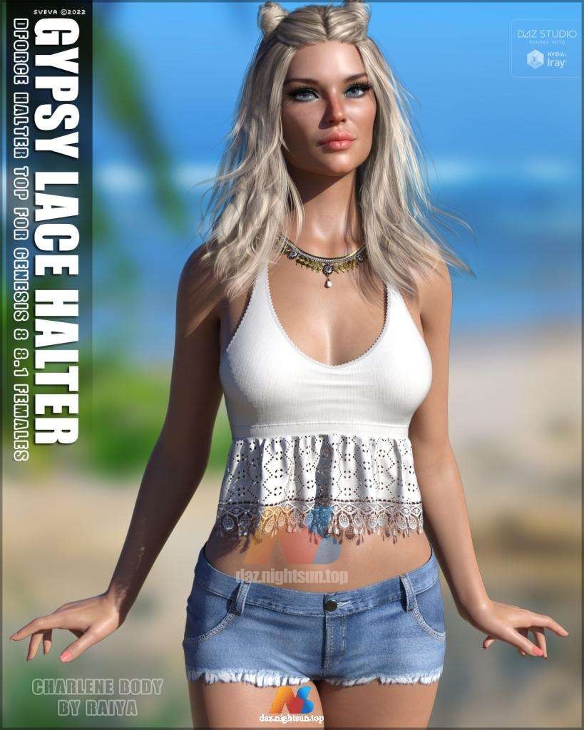 [daz服装] dForce Gypsy Lace Halter for Genesis 8 & 8.1 Females-DAZ爱好者
